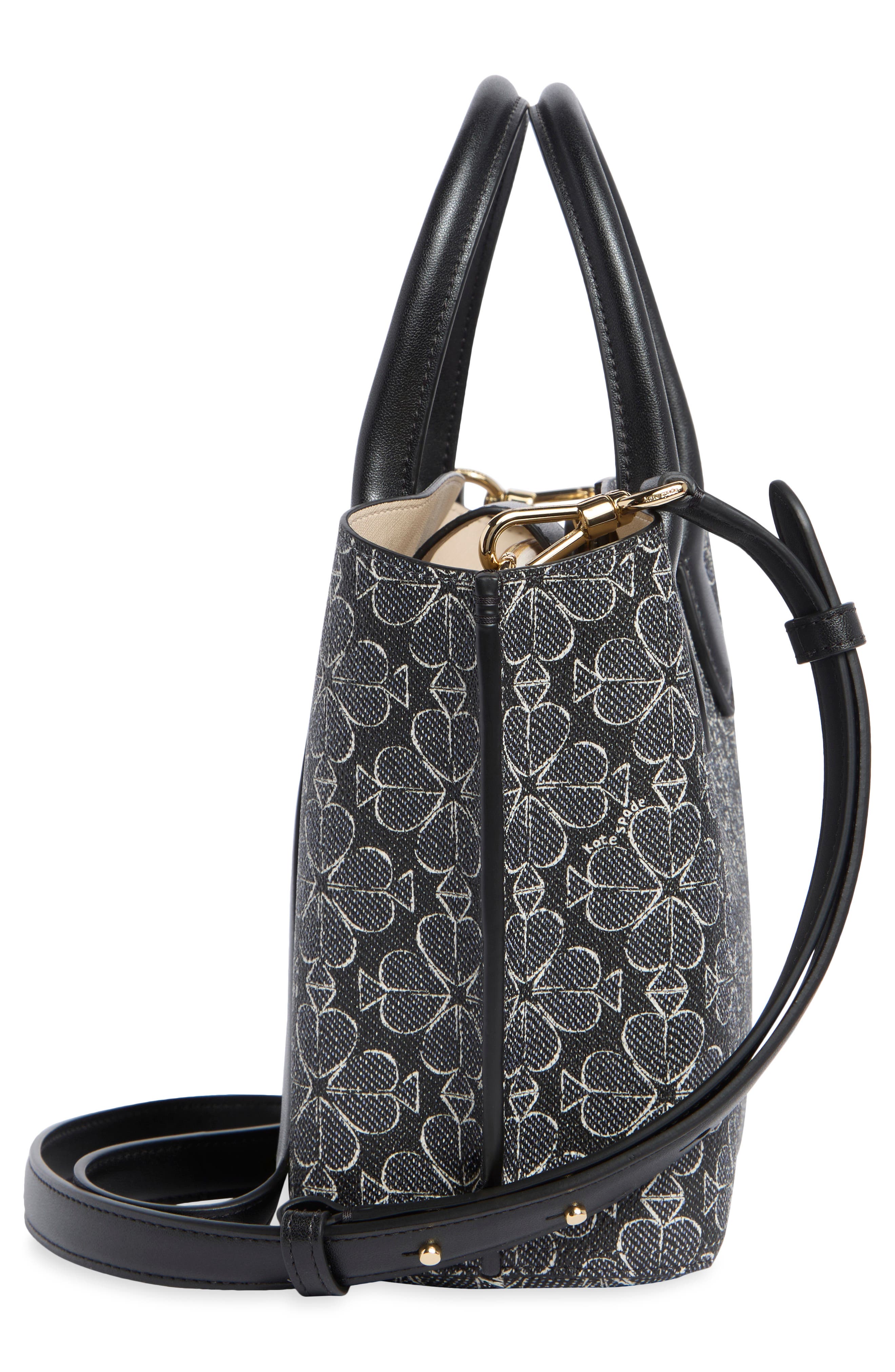 Suite Spade Flower Coated Canvas Tote, Alternate, color, BLACK MULTI