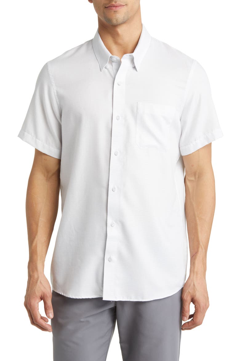 Little Leary Button-Up Shirt, Main, color, HEATHER LIGHT GREY