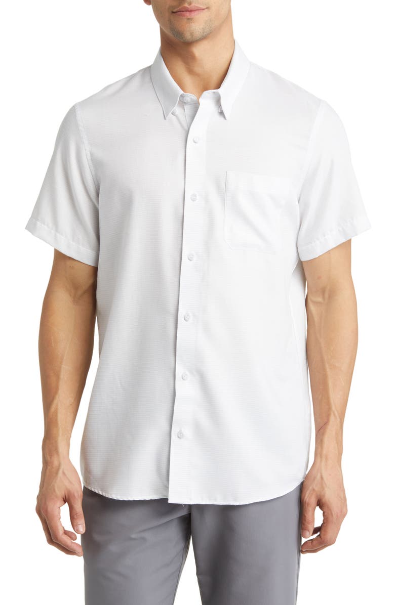 TravisMathew Little Leary Button-Up Shirt, Main, color, 