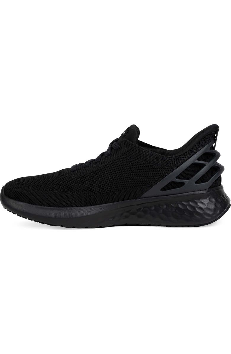Kizik Gender Inclusive Athens Hands Free Knit Sneaker, Alternate, color, Black Black