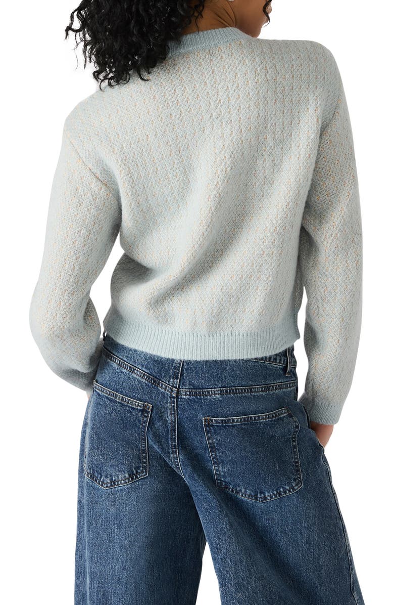 Steve Madden Jena Crop Sweater Jacket, Alternate, color, Grey Multi