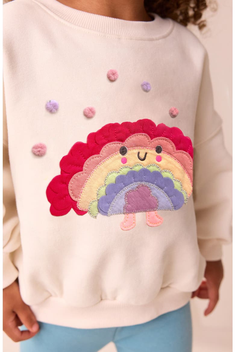 Kids' Taco Rainbow Sweatshirt, Alternate, color, CREAM