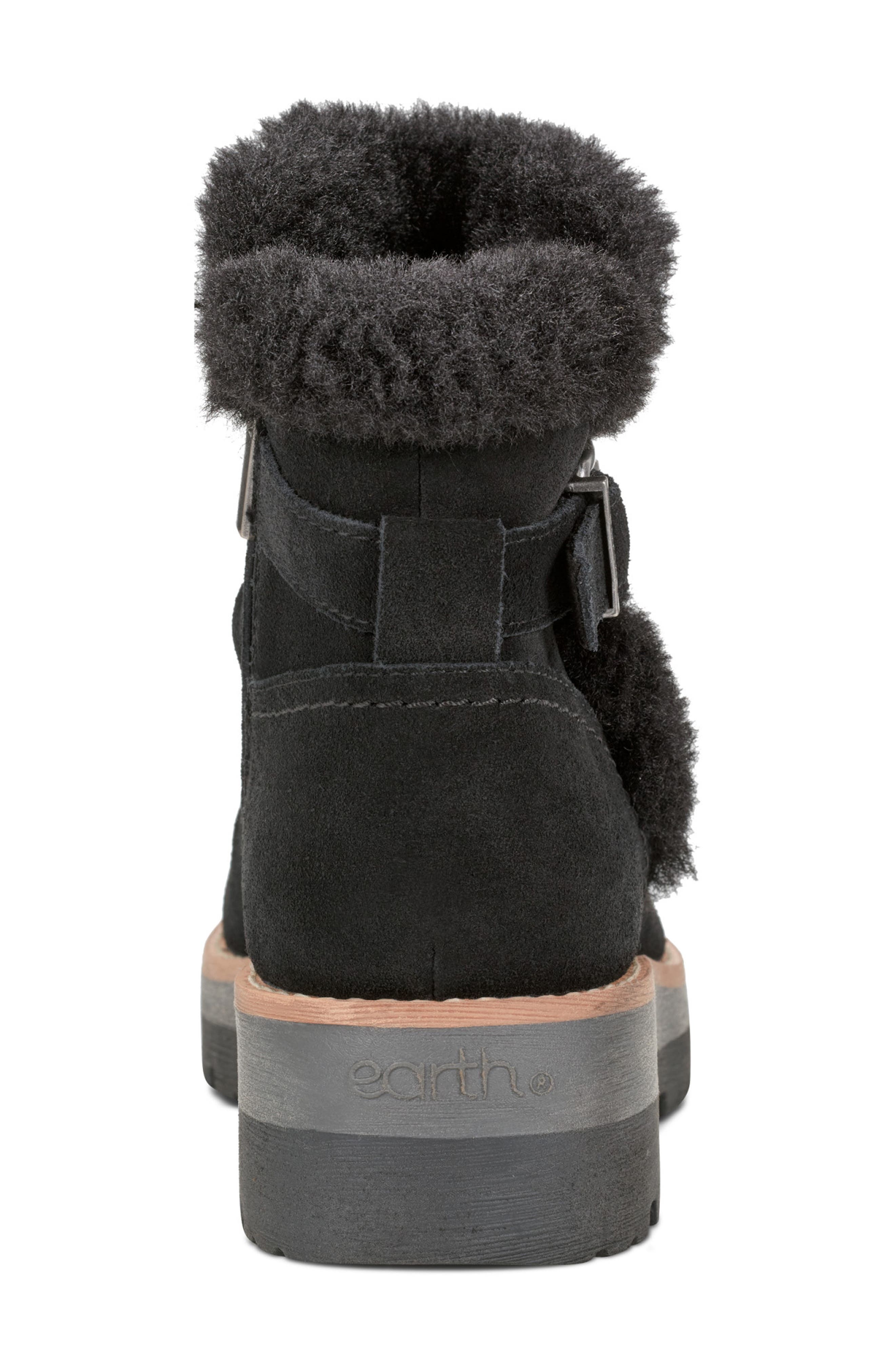 Earth<sup
®</sup
 Yara Waterproof Faux Fur Lined Bootie, Alternate, color, Black