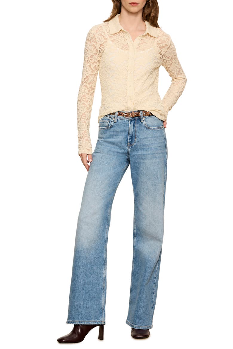 Dreamer Lace Shirt, Alternate, color, BONE WHITE