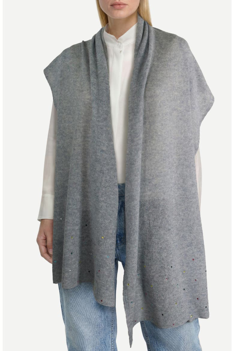 Cashmere Wrap Scarf, Main, color, LIGHT HEATHER GREY