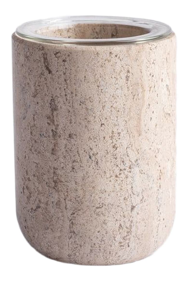 Less Is More Toothbrush Holder, Main, color, Travertine Marble