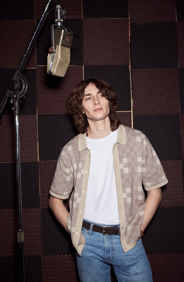 Madewell Plaid Jacquard Cotton Sweater Polo, Alternate, color,