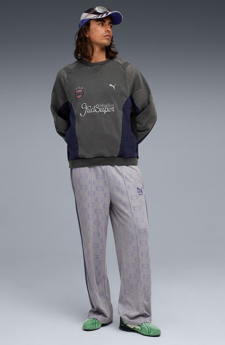 PUMA x KidSuper MCFC Embroidered Cotton Graphic Sweatshirt, Alternate, color, Puma Black