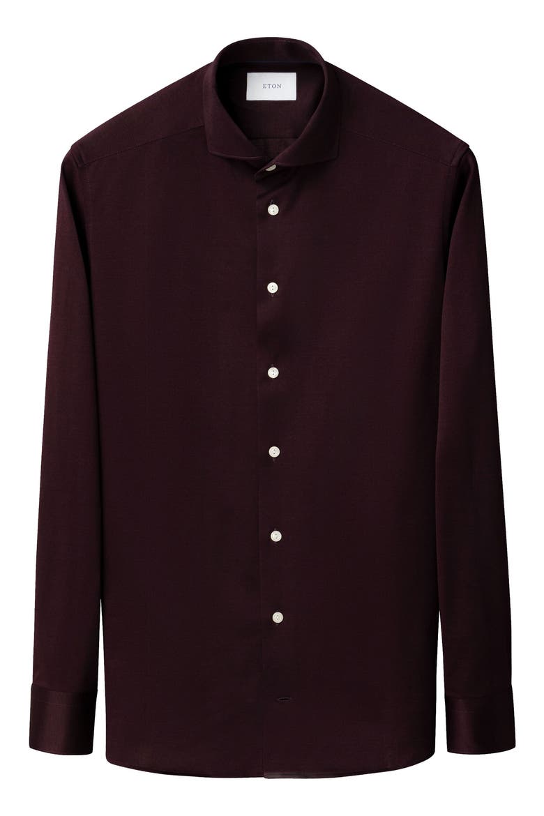 Contemporary Fit Cotton Dress Shirt, Alternate, color, MEDIUM RED