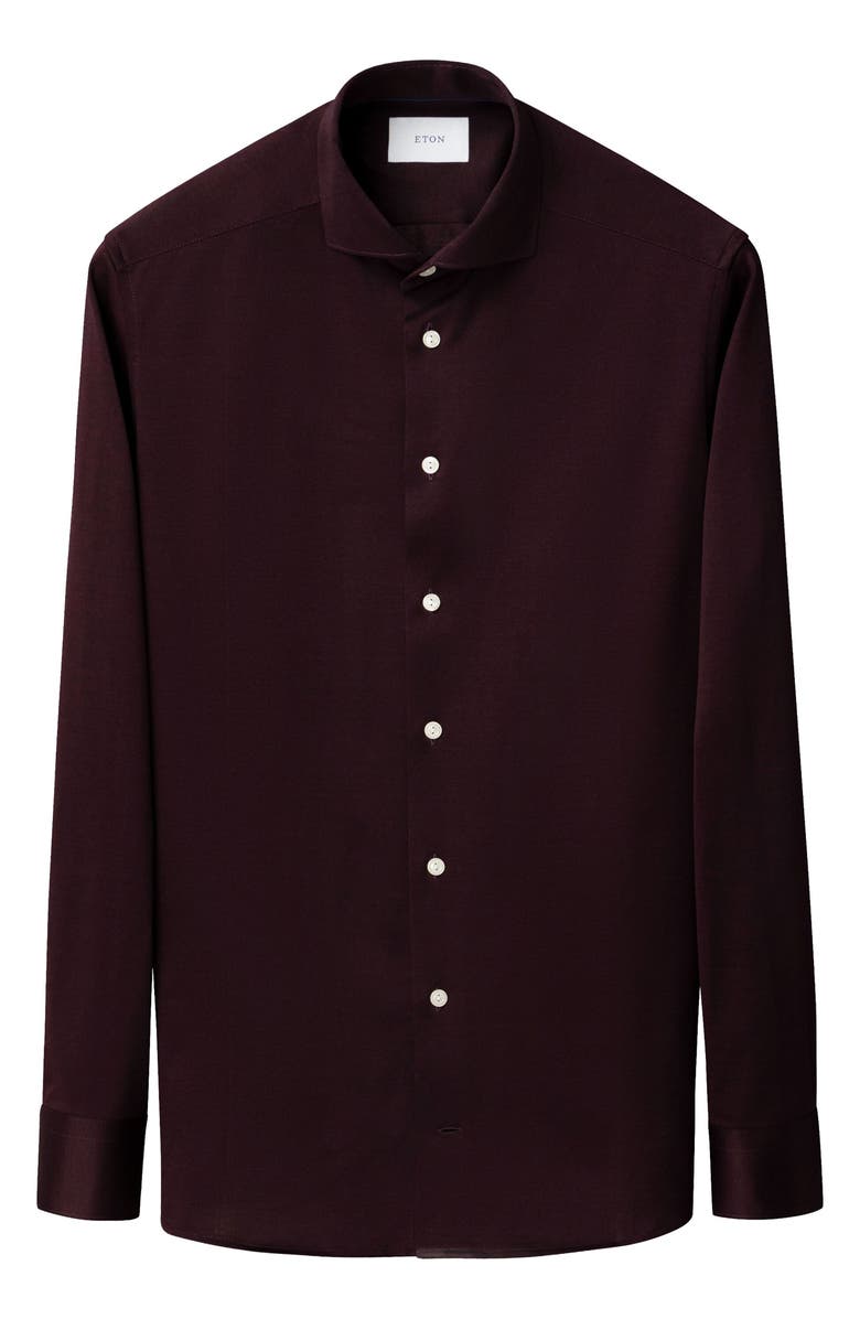 Eton Contemporary Fit Cotton Dress Shirt, Alternate, color, Medium Red