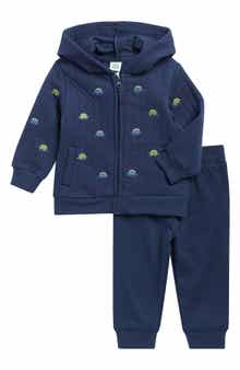 Little Me Dino Full Zip Hoodie & Joggers Set