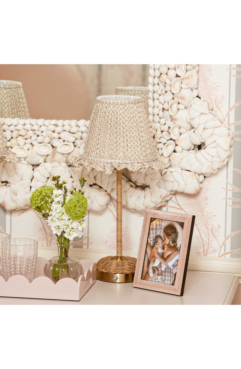 Mrs. Alice Lotus Ruffle Lampshade, Alternate, color, Putty