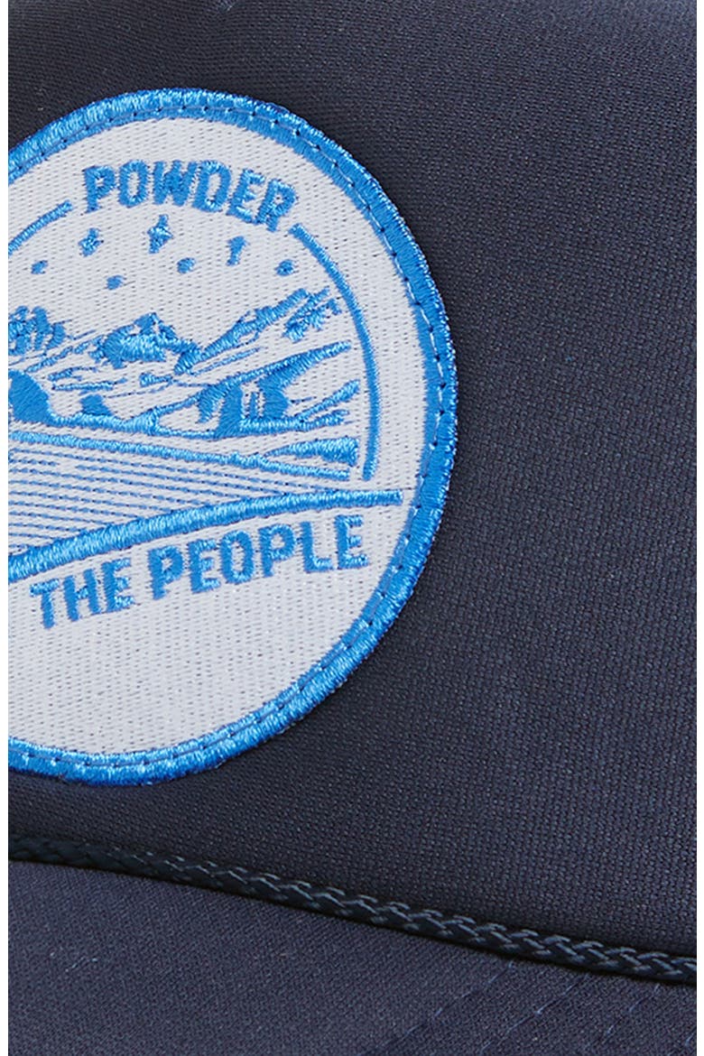Powder to the People Trucker Hat, Alternate, color, NAVY