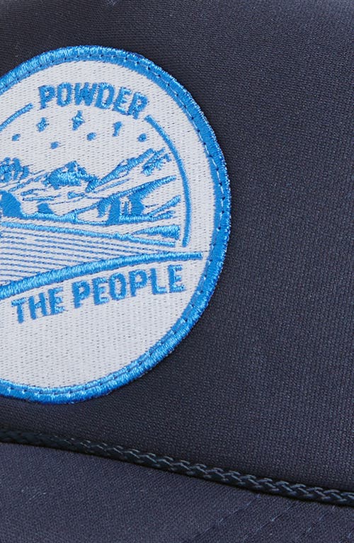 Friday Feelin ' Powder To The People Trucker Hat In Blue