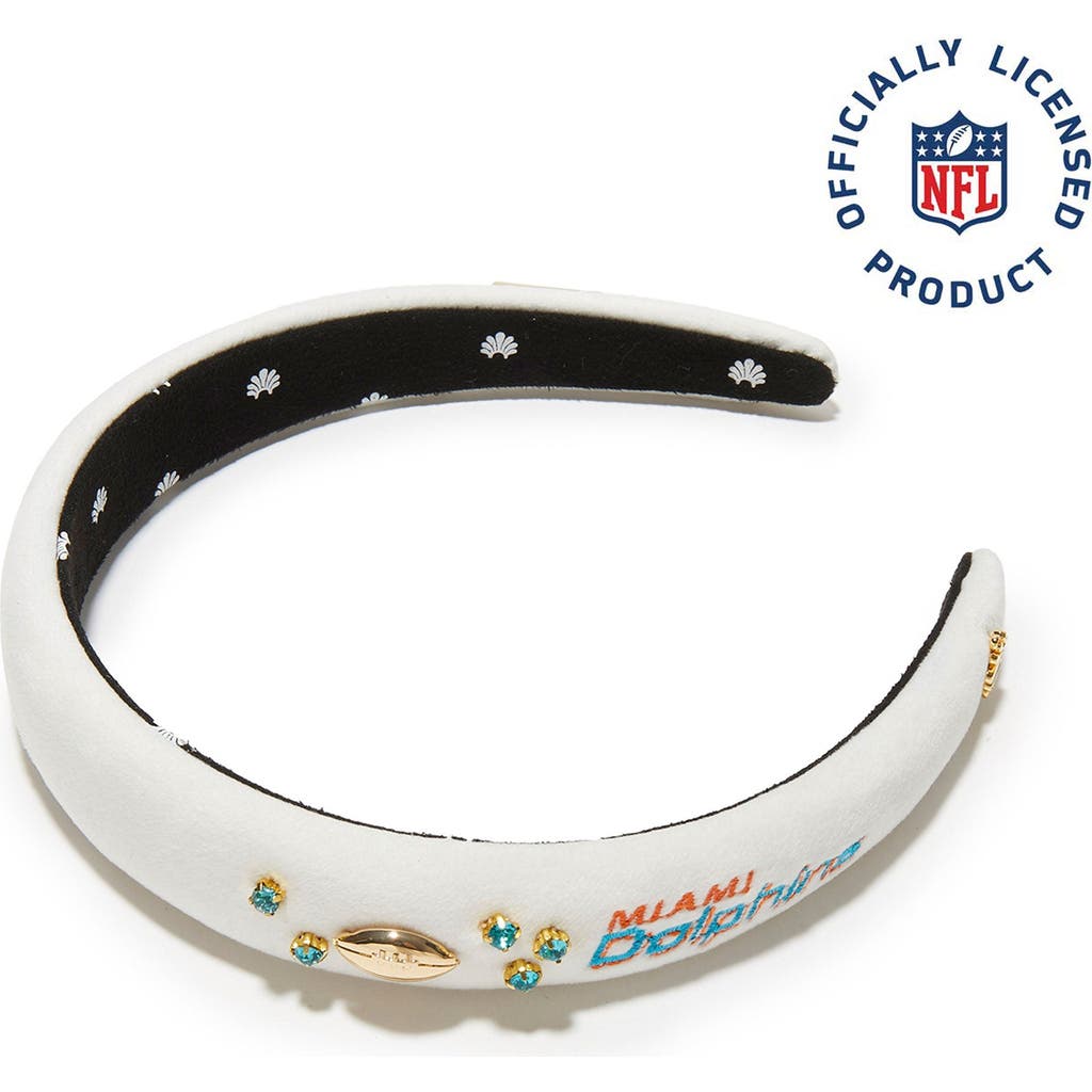 Lele Sadoughi Miami Dolphins Charlotte Headband In White