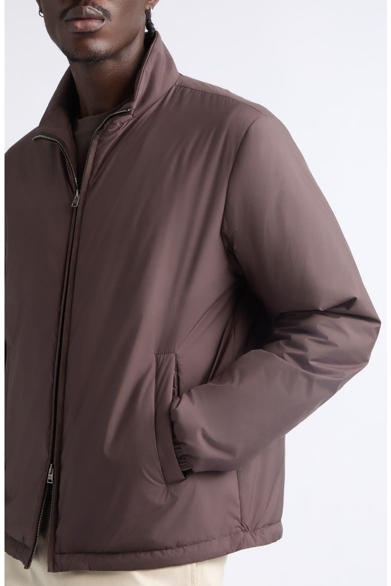 Light Matte Bomber Jacket, Alternate, color, 8800 CHOCOLATE BROWN