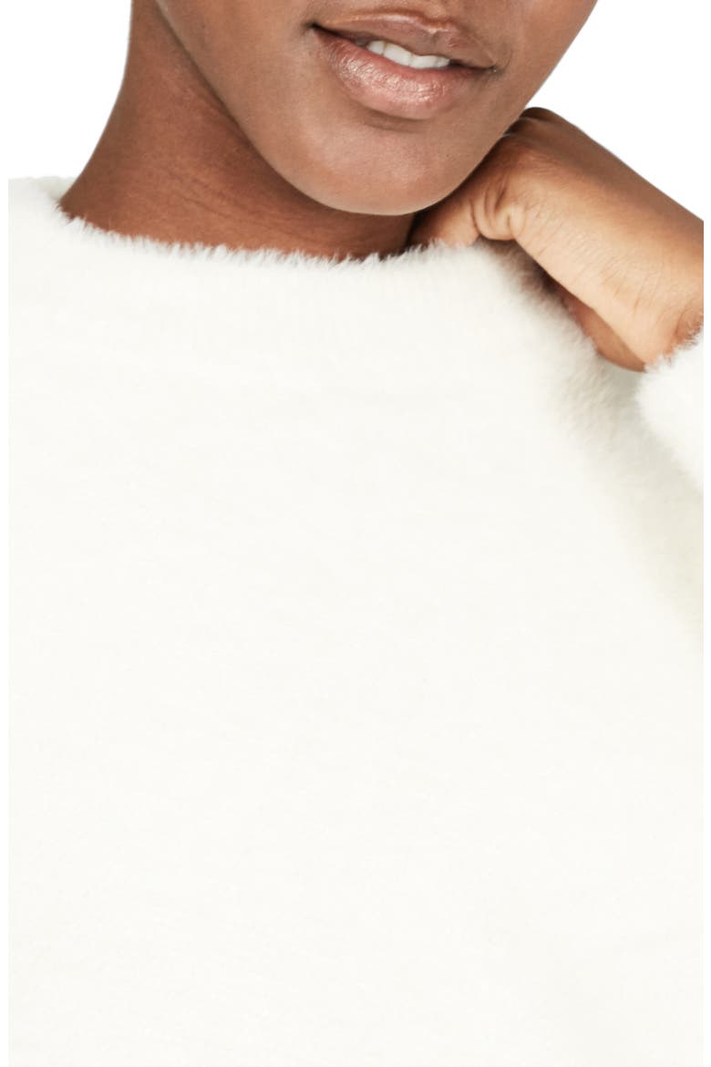 Islington Fuzzy Sweater, Alternate, color, WINTER WHITE