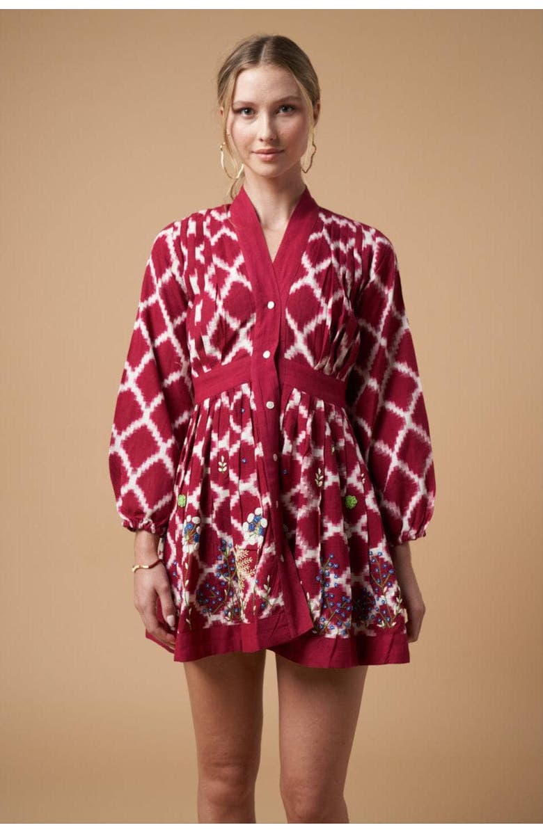 GUADALUPE DESIGN Ada Kimono Dress, Alternate, color, Red