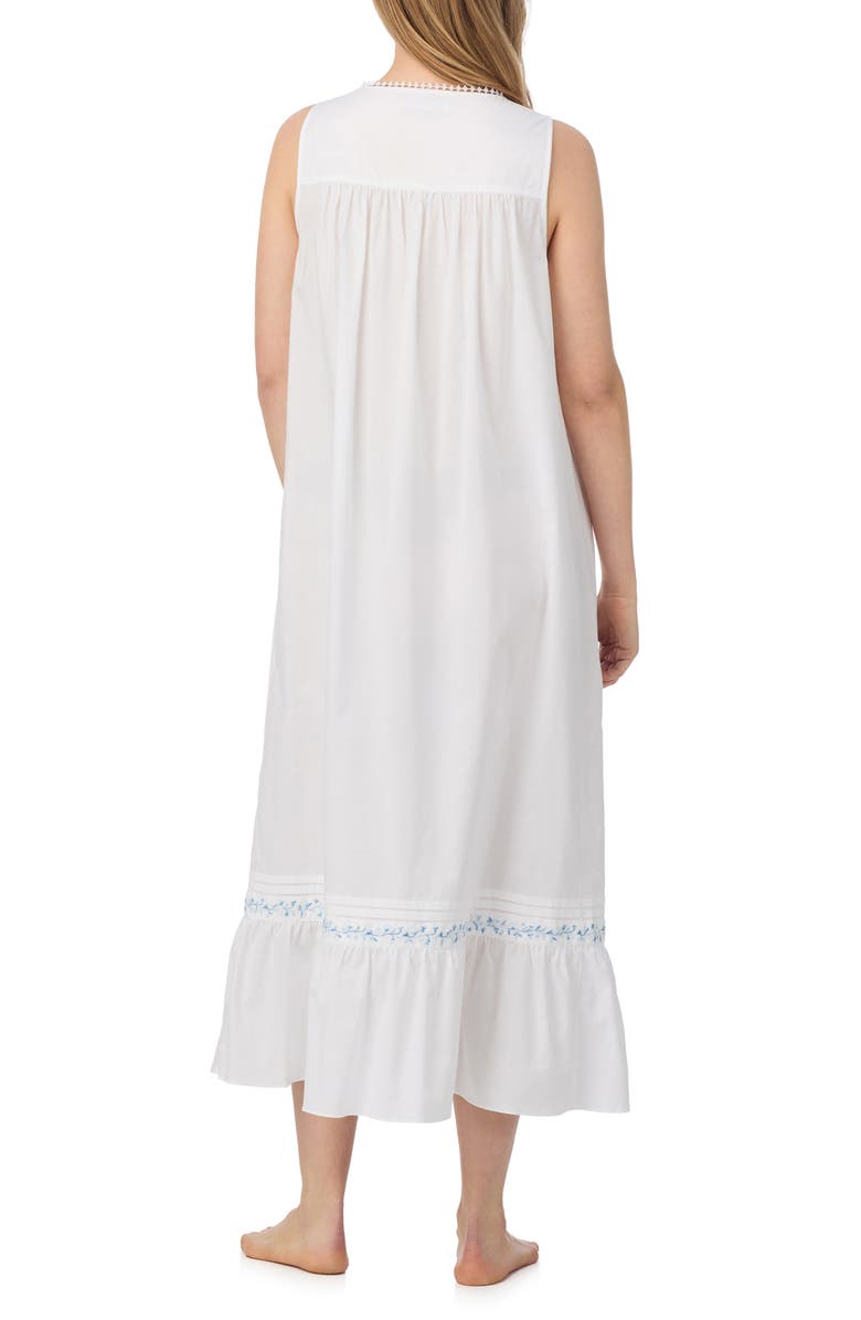 Eileen West Sleeveless Cotton Lawn Ballet Nightgown, Alternate, color, White