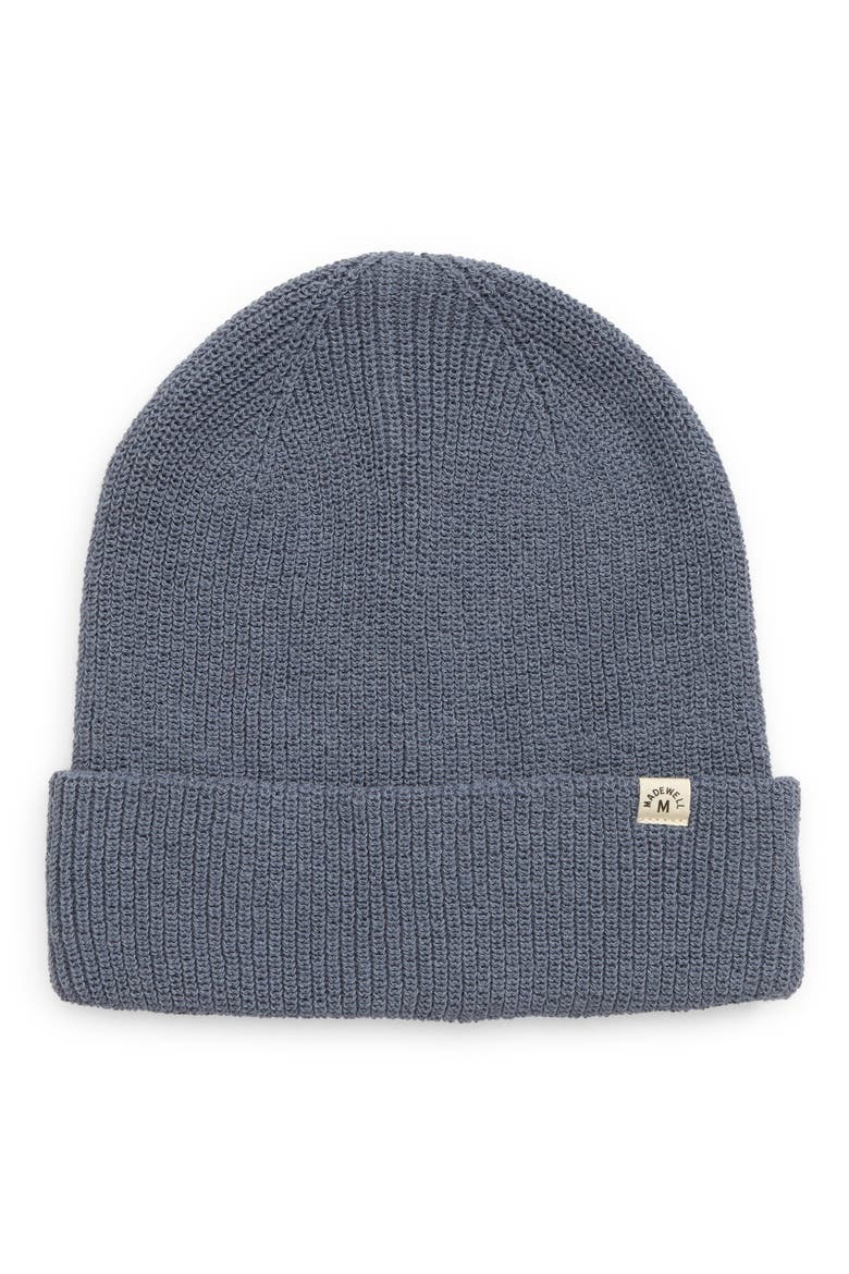 Recycled Cotton Beanie, Main, color, SUNFADED INDIGO
