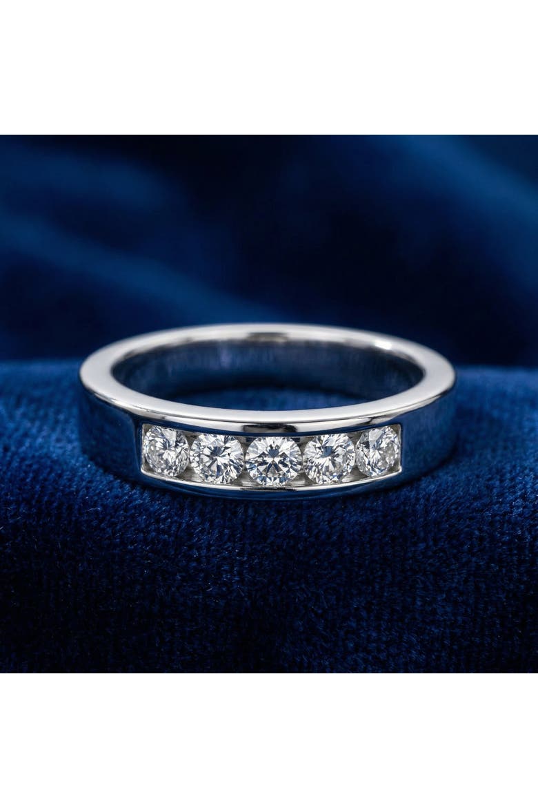 Men's 1/4Ct Channel Set Diamond Wedding Ring 14k Gold Lab Grown, Alternate, color, 14k White Gold