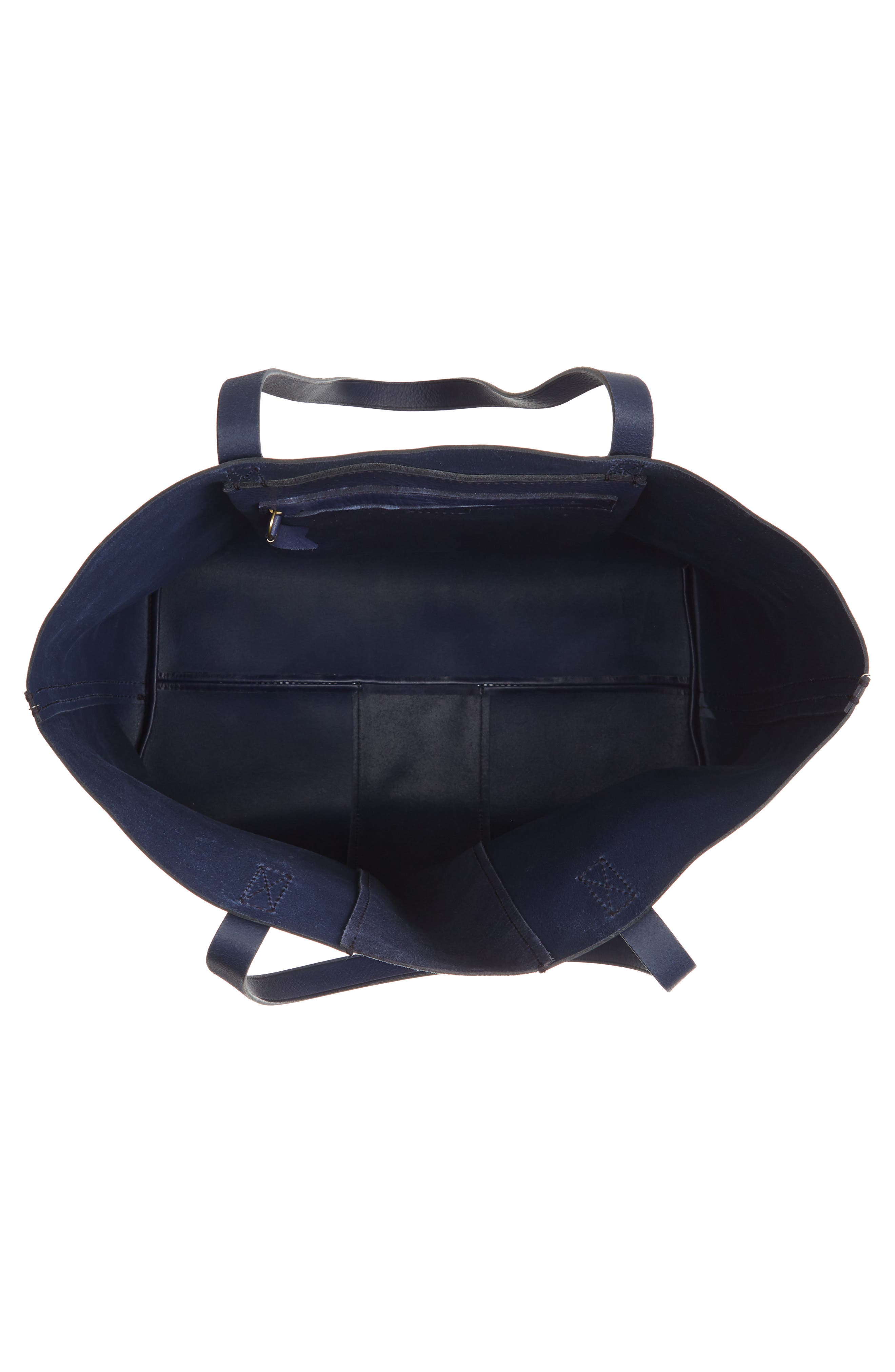 Suede Stripe Transport Leather Tote, Alternate, color, DARK MIDNIGHT