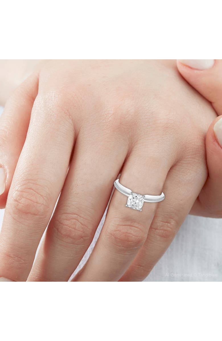 Bliss Diamond 1 Carat Cushion Diamond Solitaire Engagement Ring 14K Gold Lab Grown, Alternate, color,