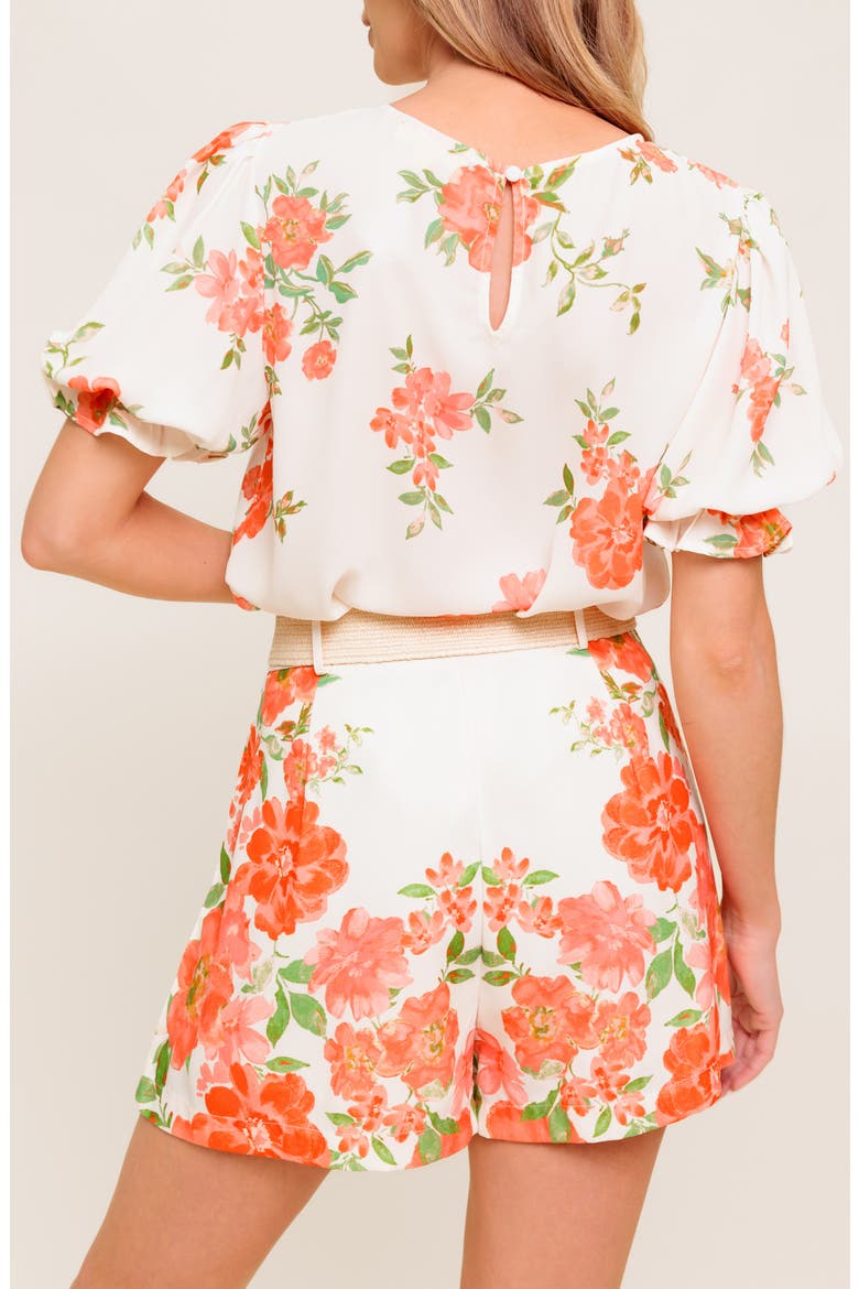 Belted High Waisted Shorts, Alternate, color, IVORY