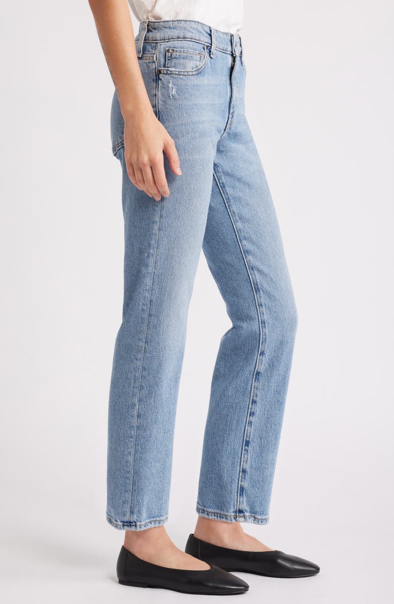 Treasure & Bond Mid Rise Straight Leg Ankle Jeans, Alternate, color,