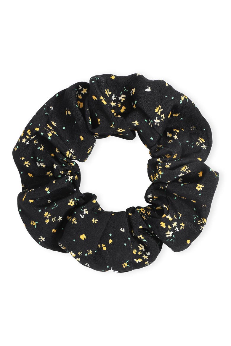 Crepe Scrunchie, Main, color, BLACK