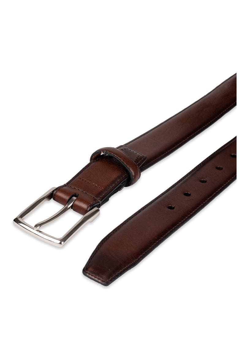 Harrison Leather Belt, Alternate, color, BROWN