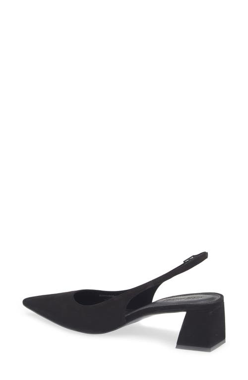 Steve Madden Robyn Pointed Toe Slingback Pump In Black Nubuck