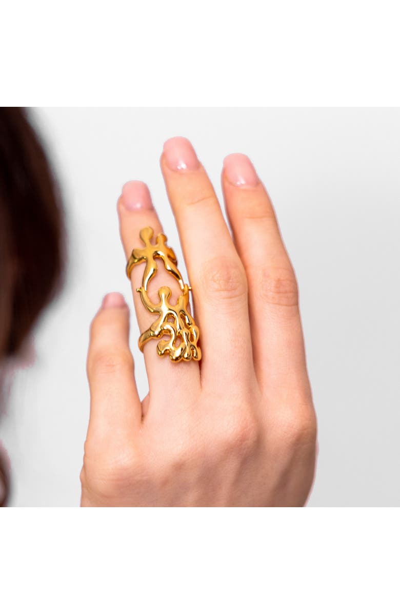 Lucy Quartermaine Splash Armour Ring, Alternate, color, Gold