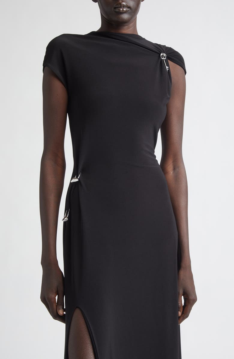 GRACE LING Relic Charms Jersey Gown, Alternate, color, Black