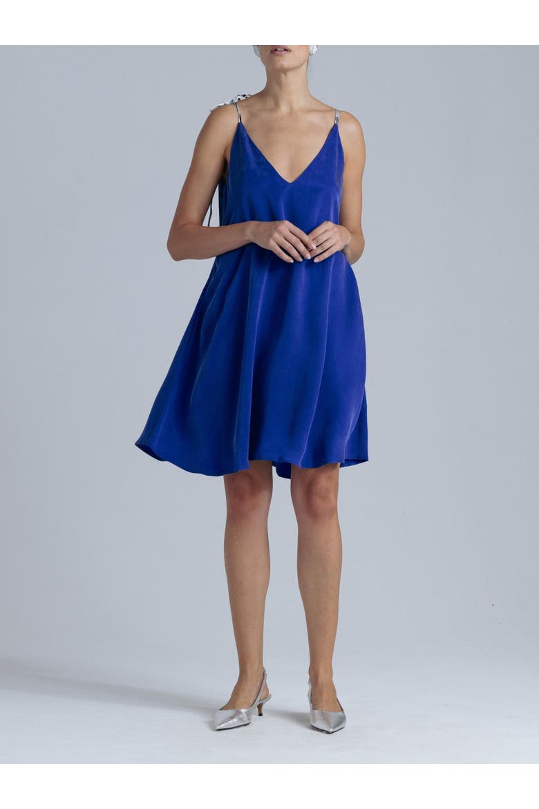 Cupro Dress, Alternate, color, Blue