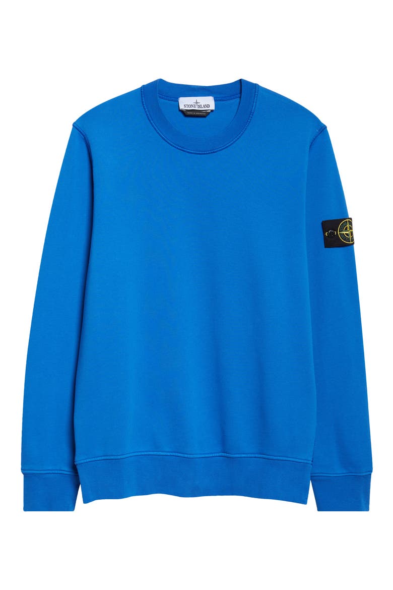 Compass Patch Fleece Sweatshirt, Alternate, color, BRIGHT BLUE