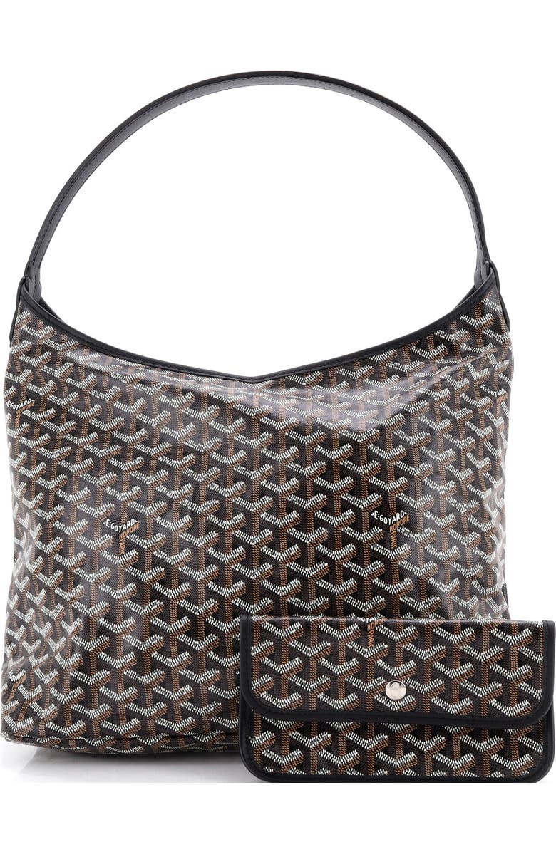 Pre-Owned Goyard Boheme Hobo Coated Canvas, Alternate, color, Black