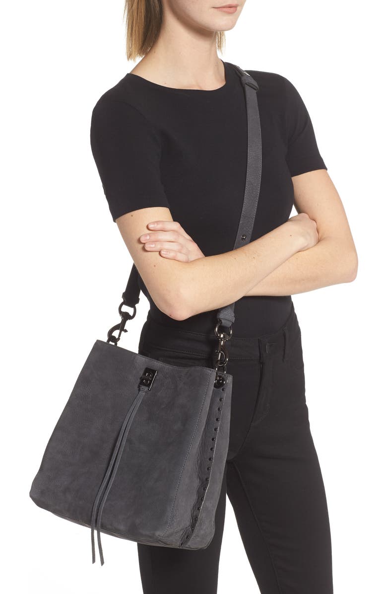 Rebecca Minkoff Darren Suede Shoulder Bag, Alternate, color,