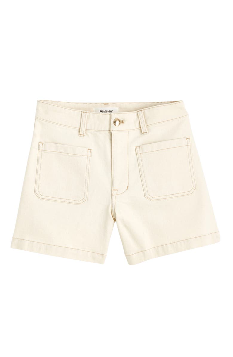 Madewell The Emmy Patch Pocket High Waist Denim Shorts, Alternate, color, Vintage Canvas