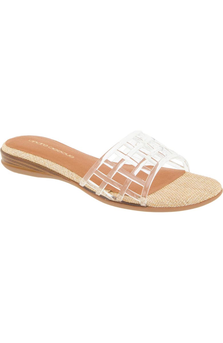 André Assous Nabil Jelly Slide Sandal, Main, color, Clear