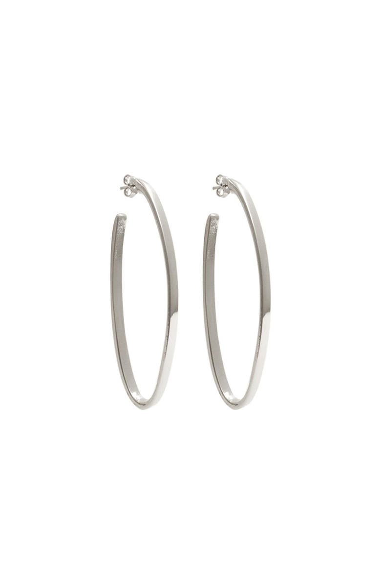CXC Oasis Hoop Earrings, Main, color, Silver
