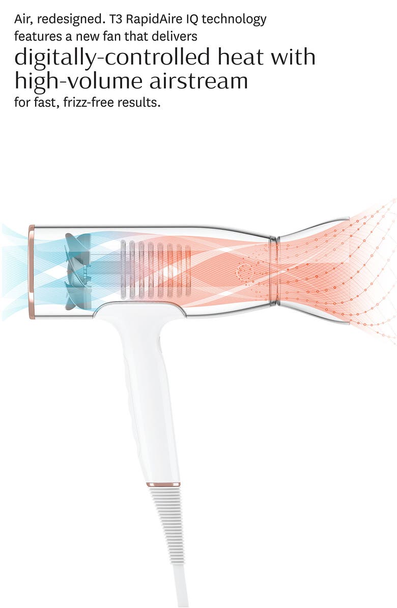 T3 Aireluxe Graphite Hair Dryer, Alternate, color,