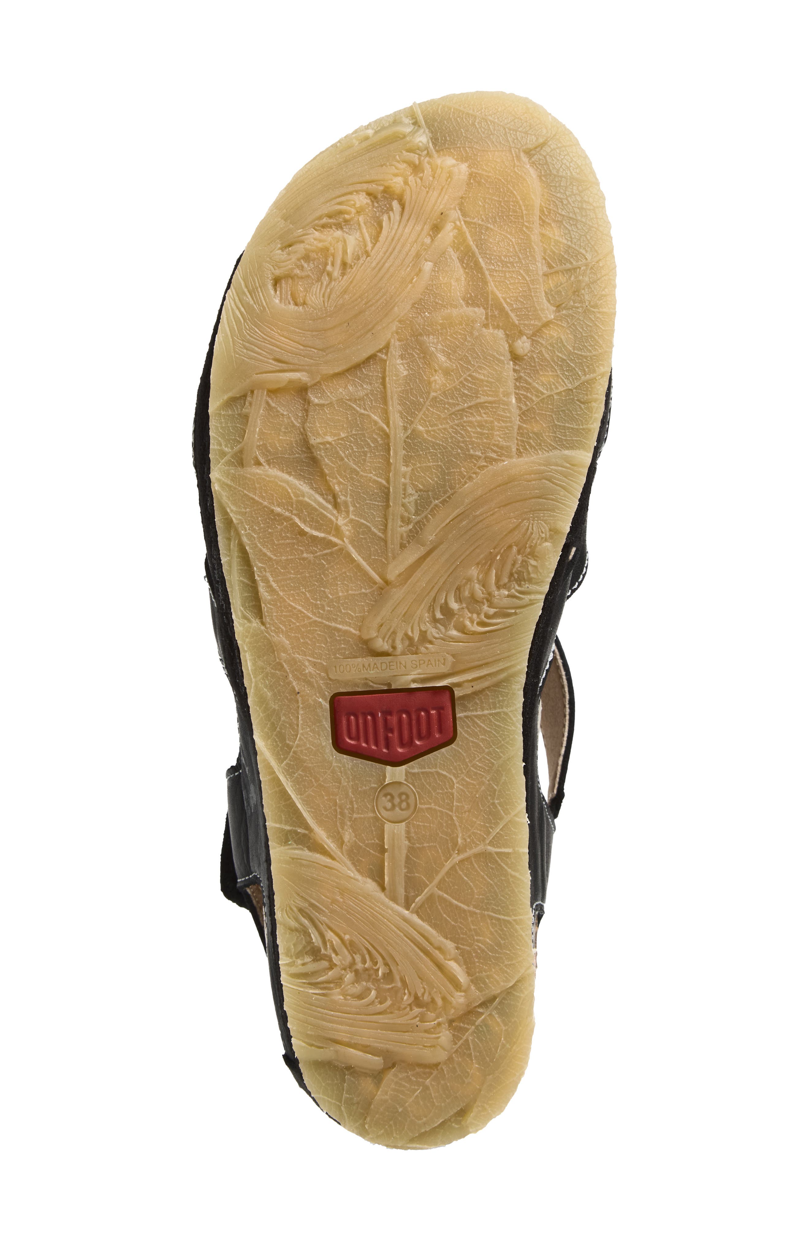 On Foot Cynara Ankle Strap Sandal, Alternate, color, Menorca Negro