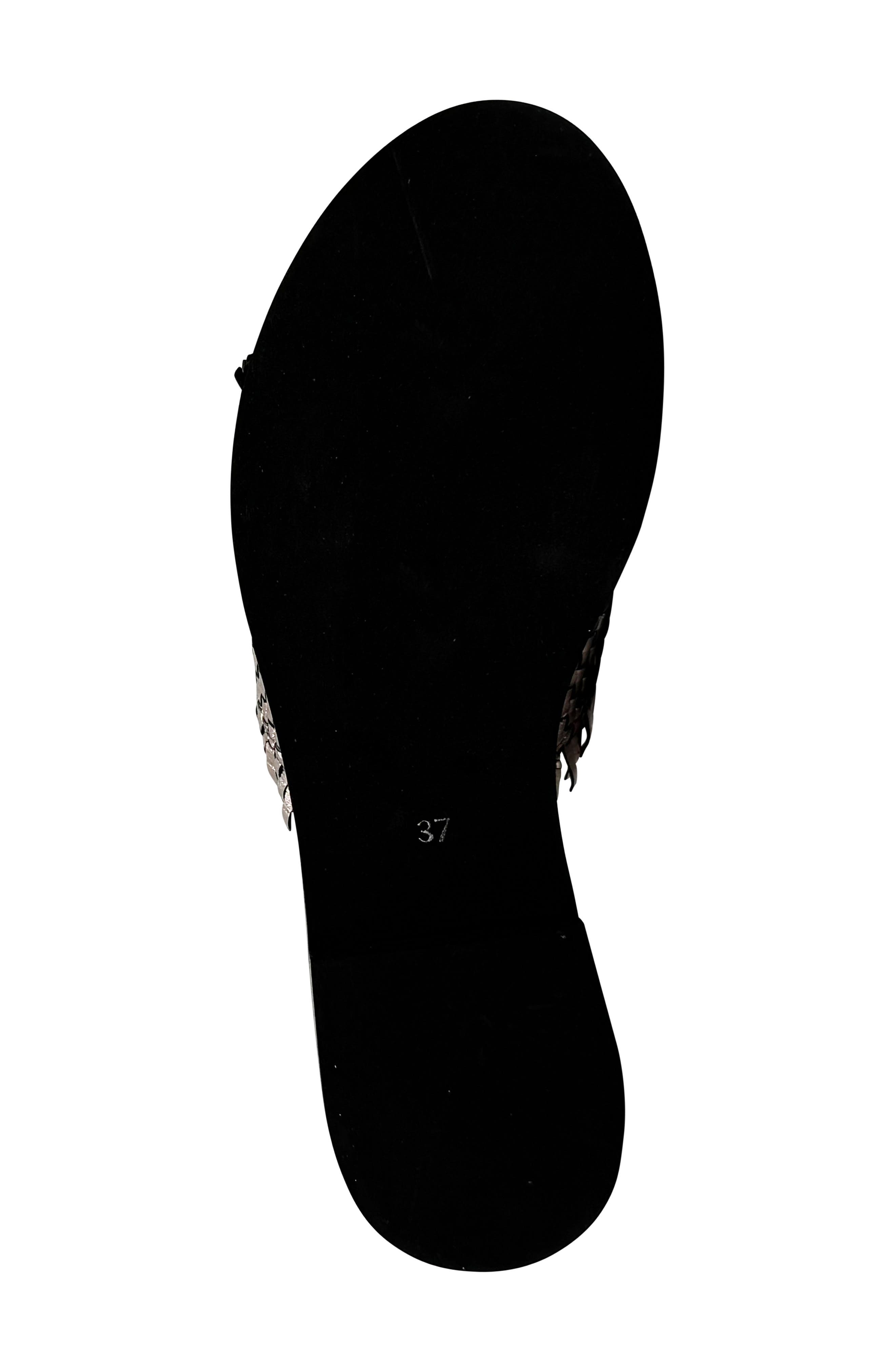 CHELSEA CREW Zigor Woven Slide Sandal, Alternate, color, Pewter Leather