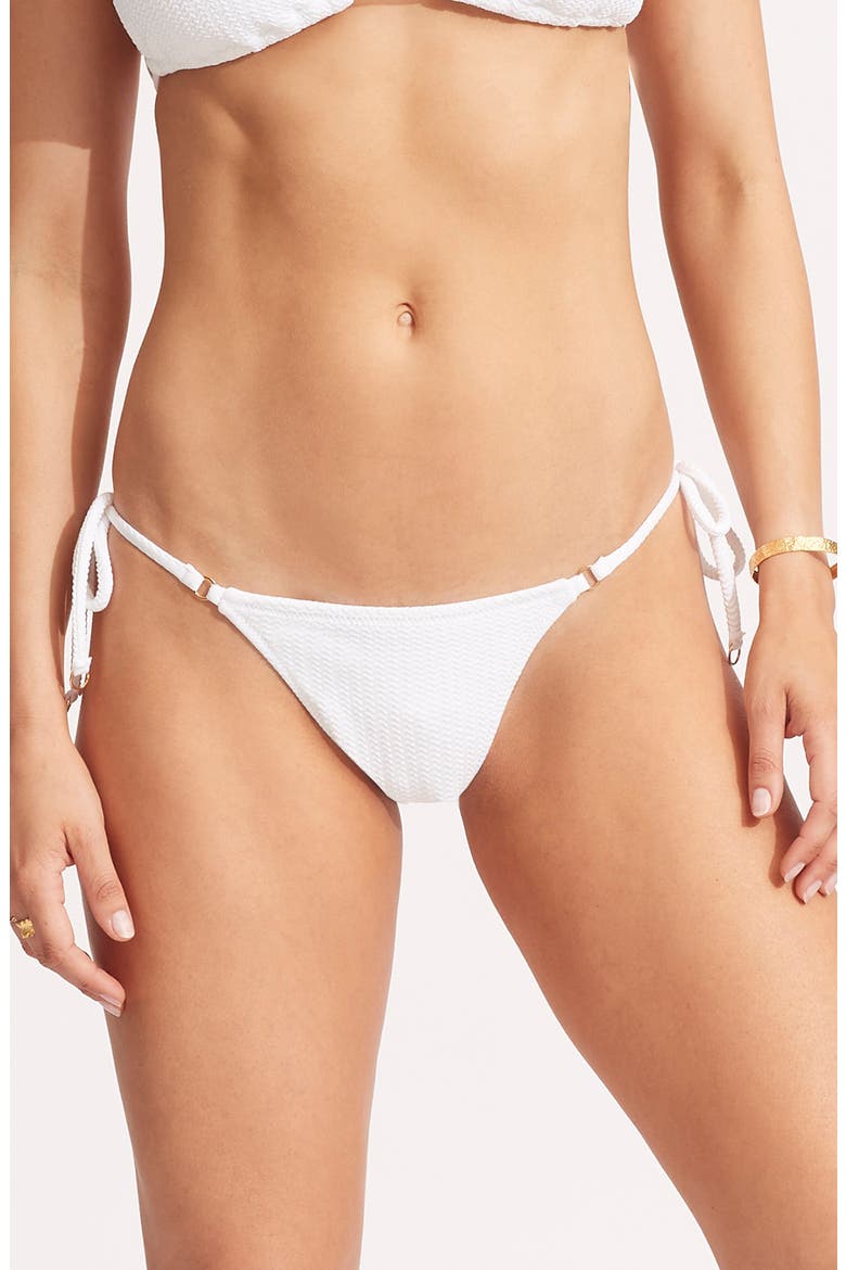 Rio Side Tie Bikini Bottoms, Main, color, WHITE