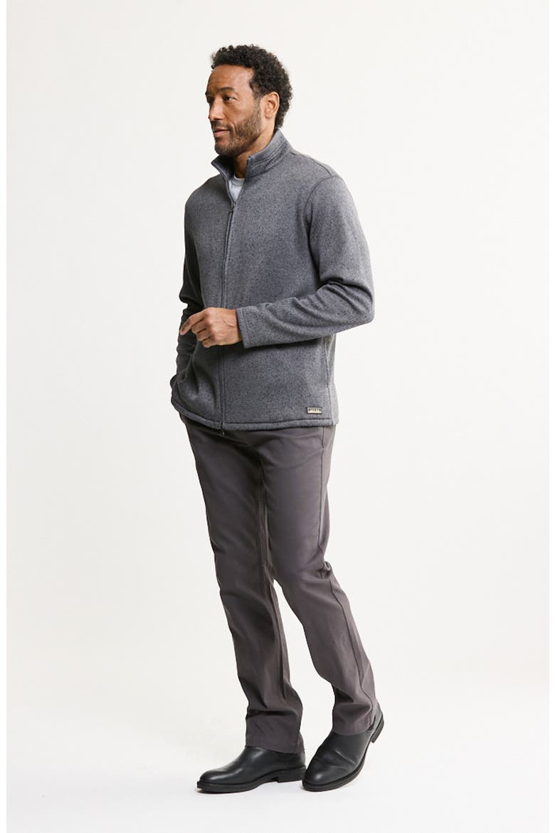 Fleece Full Zip Sweater, Alternate, color, GREY FLEECE