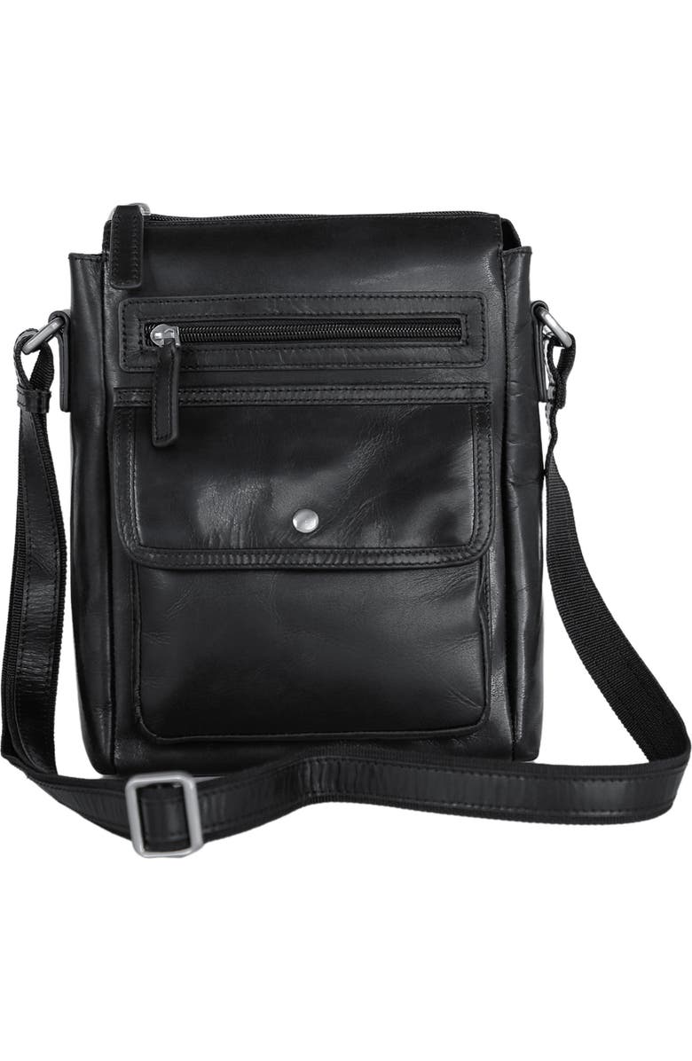 Mancini Buffalo Leather Everyday Crossbody Bag, Main, color,
