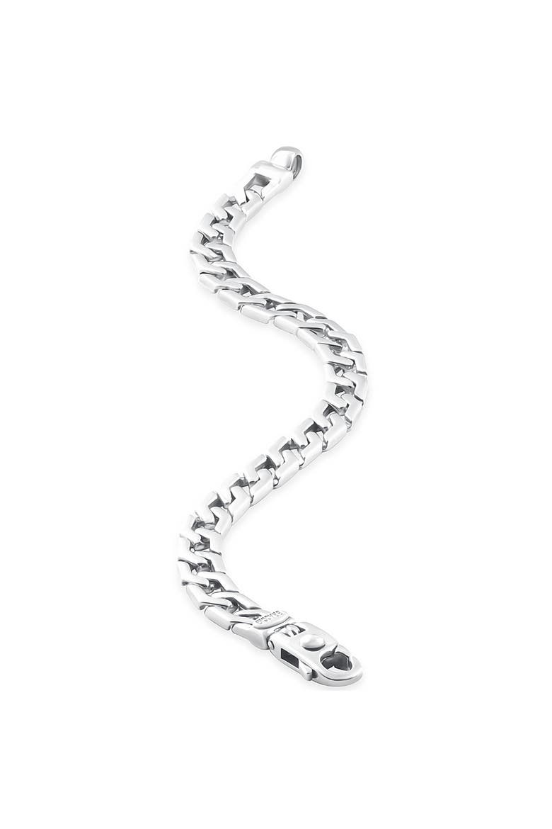 Braccio Men's 26 Gram Trap Link Solid Silver Bracelet 8.5", Alternate, color, Silver