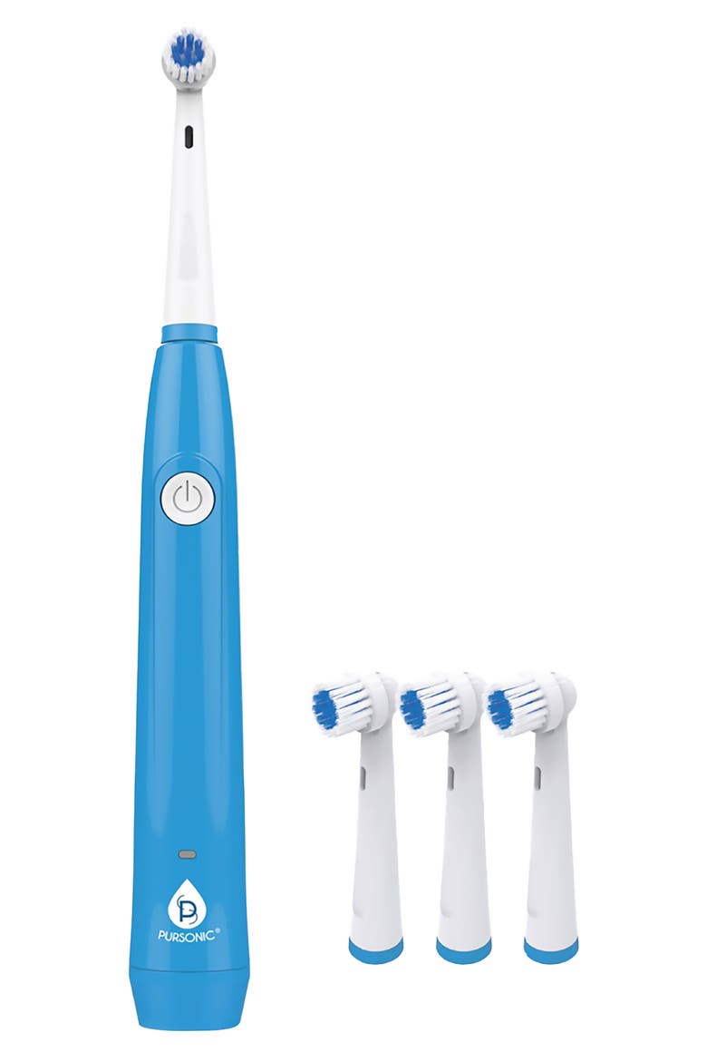 USB Rechargeable Rotary Toothbrush, Alternate, color, WHITE/BLUE