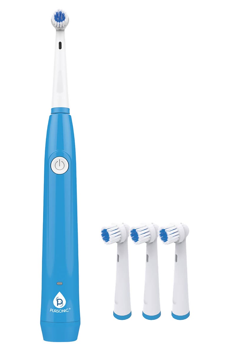 PURSONIC USB Rechargeable Rotary Toothbrush, Alternate, color, White/Blue